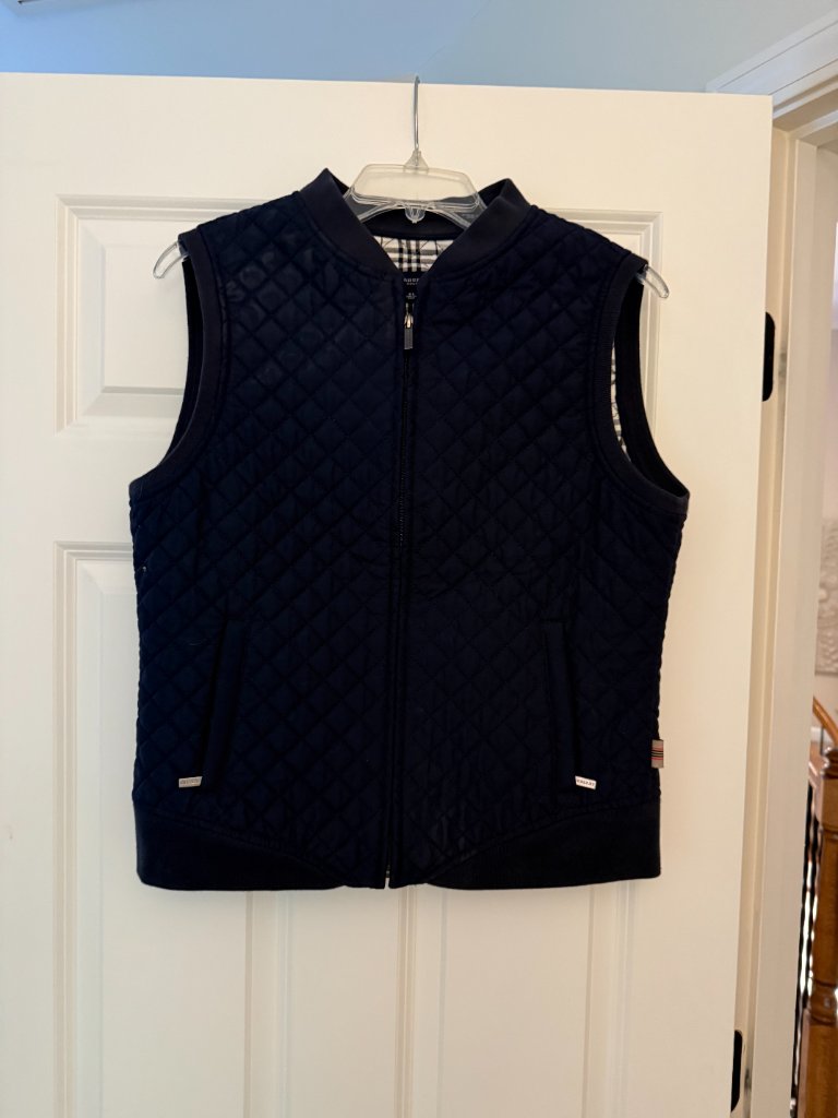 **Navy Burberry Vest**